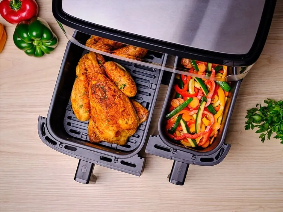 Аерогриль Tefal Dual EasyFry & Grill AirFryer сіро-чорний 2700 Вт (EY905D10) - фото 11