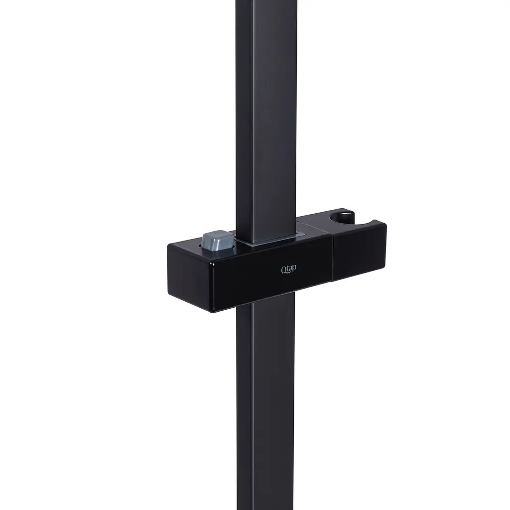 Душова стійка з тримачем універсальна Qtap Lepit 705 мм прямокутна QTLEP82103NB Black Matt Чорний матовий - фото 3