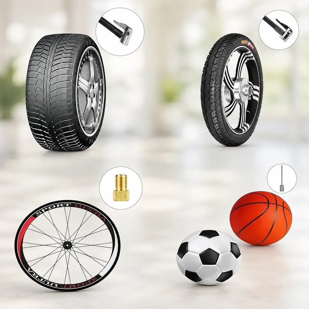 Портативний автомобільний повітряний компресор,air pump AND LY-1096 / Насос автомобільний акумуляторний зі змінними насадками - фото 3
