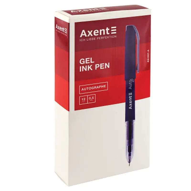 Ручка гелева Axent Autographe 0.5 мм Синя (AG1007-02-A) - фото 2
