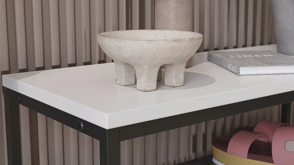 Полиця для взуття Слайм 4 Ferrum-decor 820x630x260 Чорний метал ДСП Білий 16 мм (FRD-105160) - фото 3