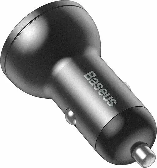 Автомобільний зарядний пристрій Baseus Digital Display Dual USB 4.8A 24W grey (CCBX-0G) - фото 4