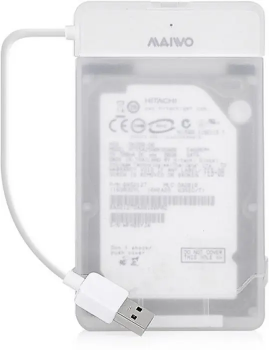 Кишеня зовнішня Maiwo K104-U3S 2.5" USB 3.0 white - фото 2