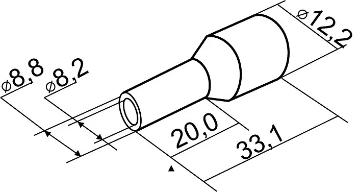Наконечники трубчатые с изоляцией НТ 35-20 зеленые (100 шт.) АСКО-УКРЕМ (A0060010157) - фото 2