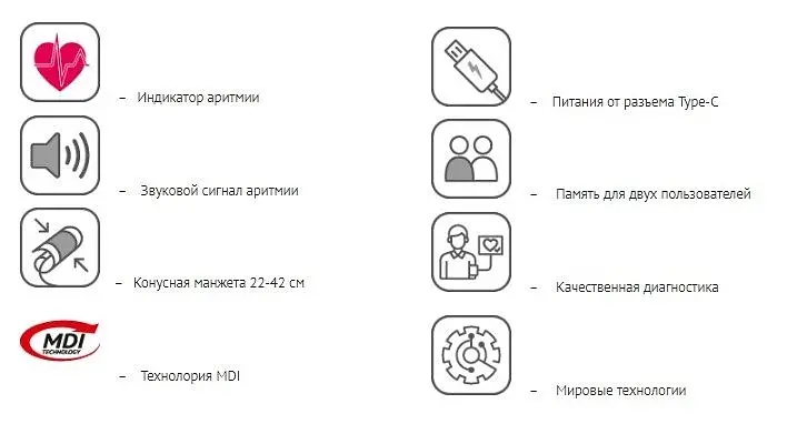 Тонометр Vega 2H Basic автоматический Type-C на плечо - фото 7