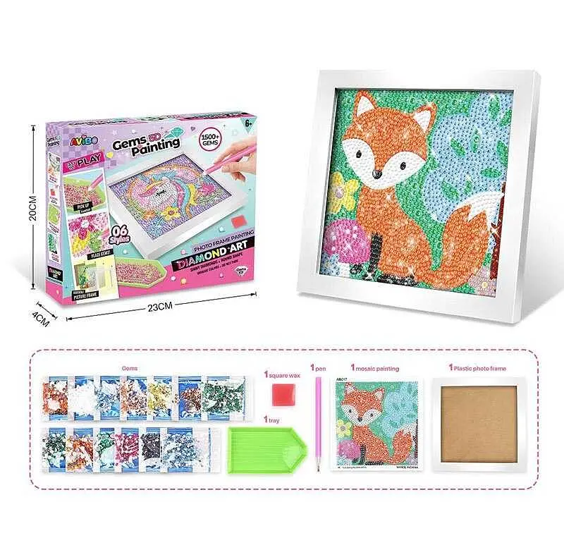 Алмазна мозаїка A 5501 C "Лиска", стрази, ручка, лоток, рамка, в коробці (6969961400424) - фото 3