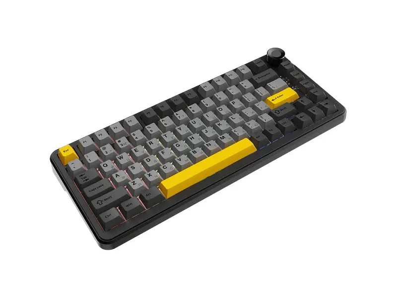 Клавіатура Ajazz AK820 MAX Magnetic Switch Black/Gray/Yellow RGB (AK820MAX-WM-BGY) - фото 2