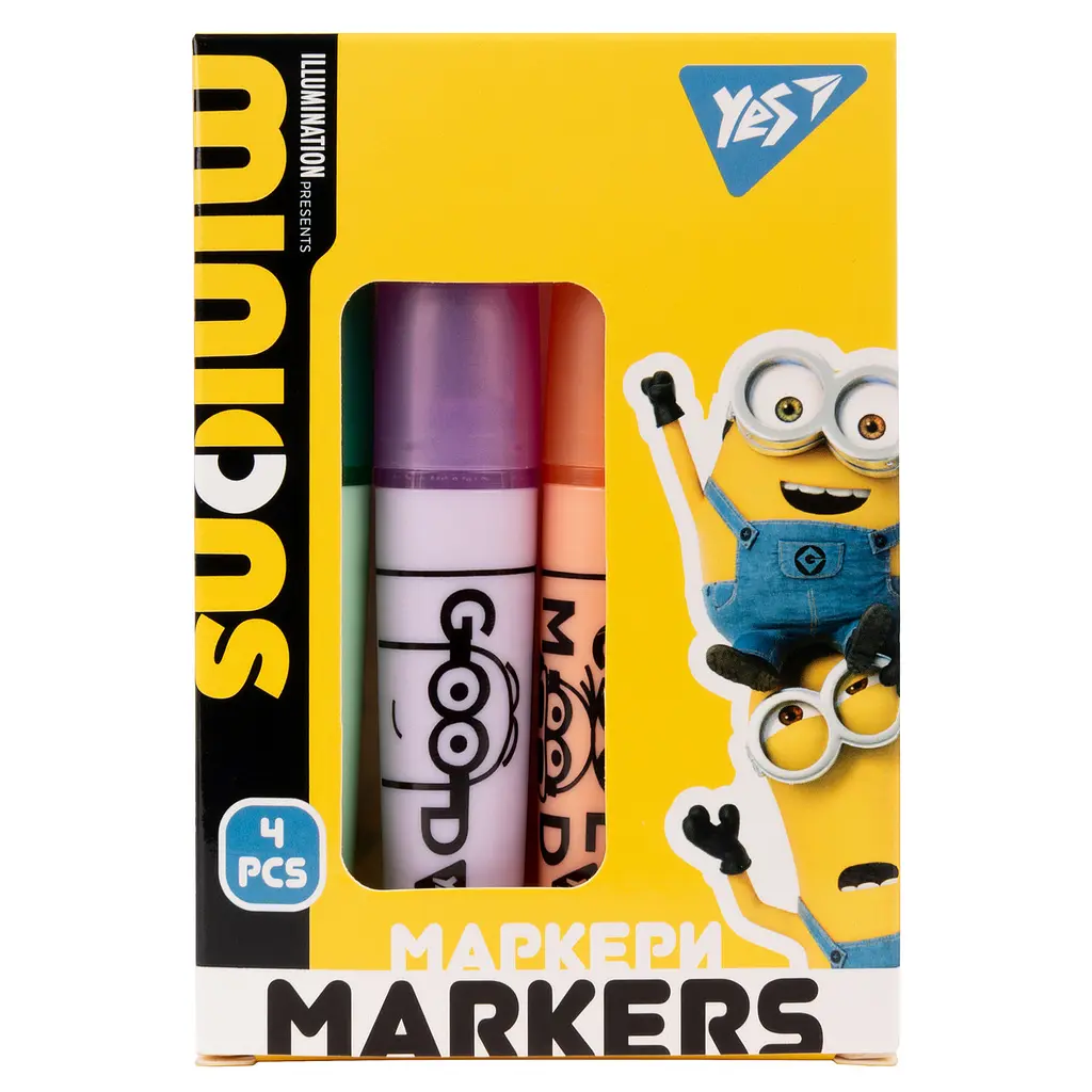 Набір текстмаркерів Yes Minions 390712 4шт(12)(144) - фото 3