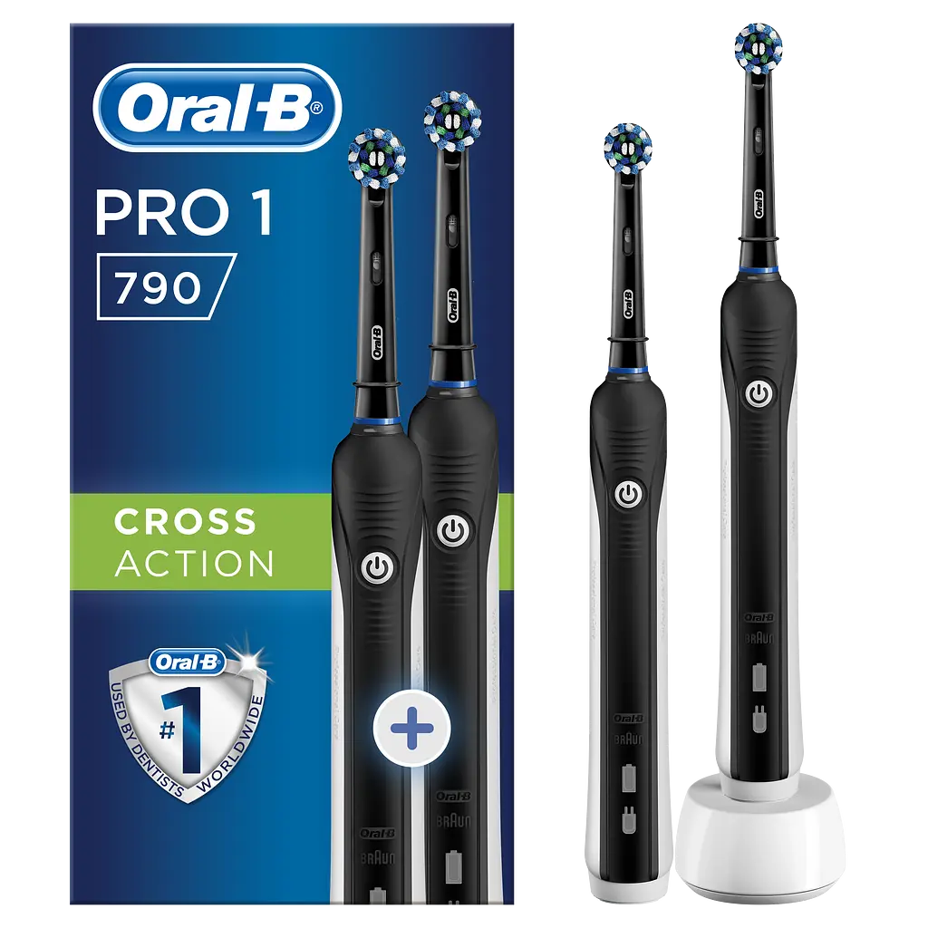 Электрическая зубная щётка Oral-B Pro 1 790 D16.523.1UH типа 3756, 2 шт. - фото 3