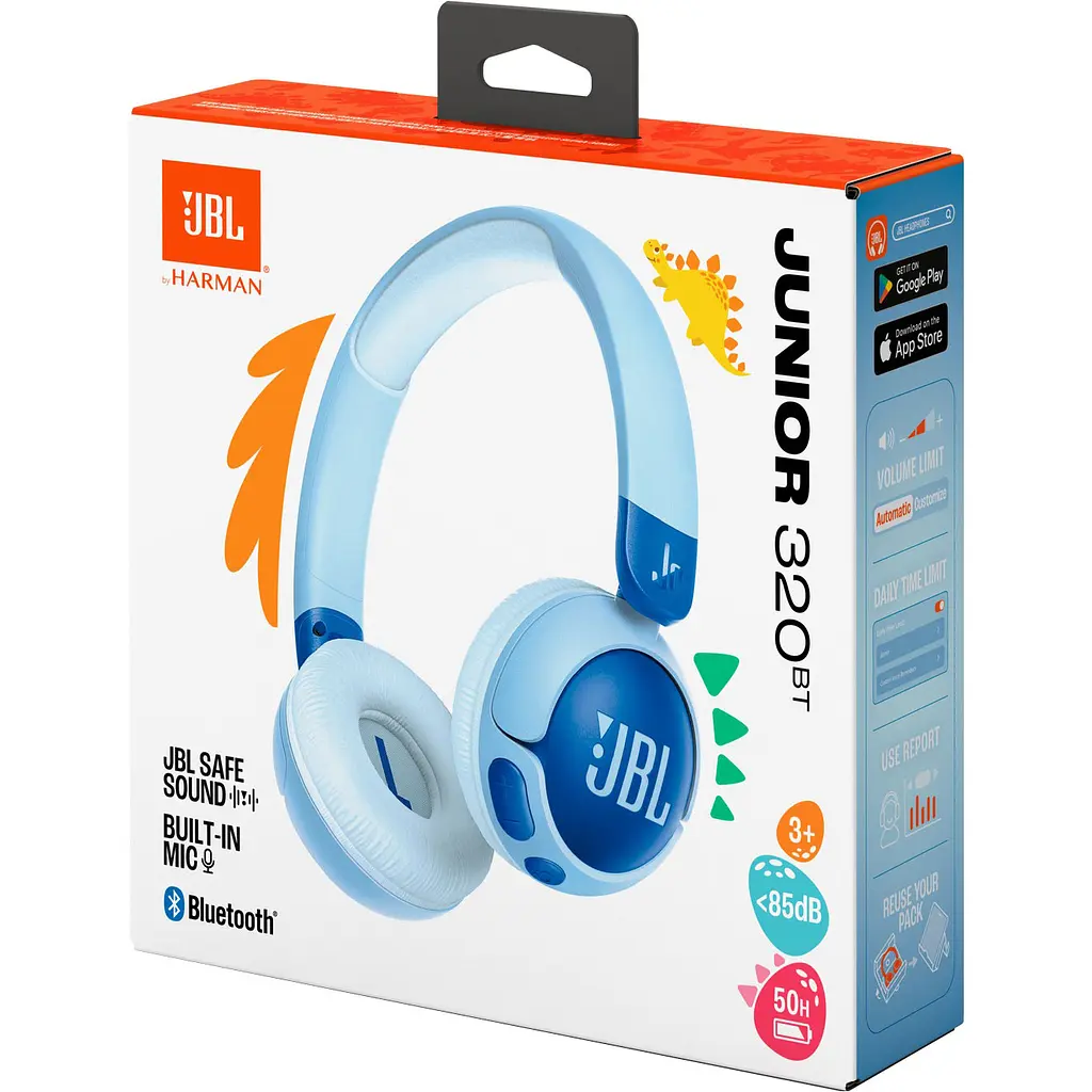 Наушники JBL Junior 320BT Blue (JBLJR320BTBLU) [123573] - фото 8