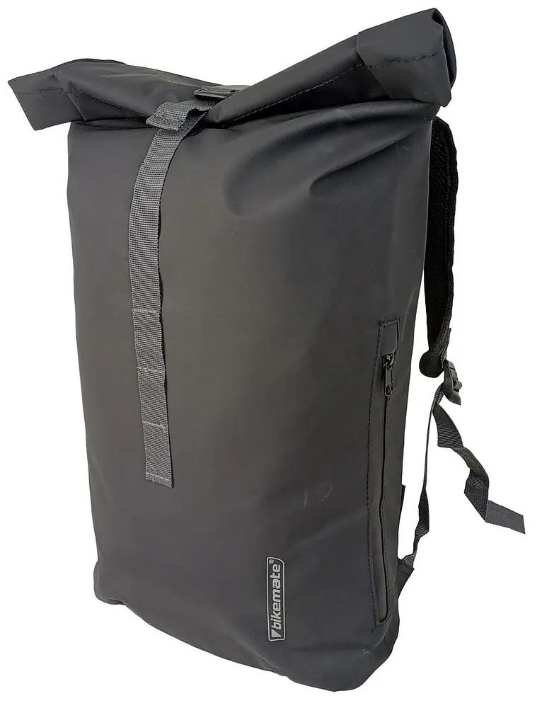 Сумка на багажник Bikemate 2в1, велорюкзак з дощовиком 22 л, чорна, до 8 кг - фото 5