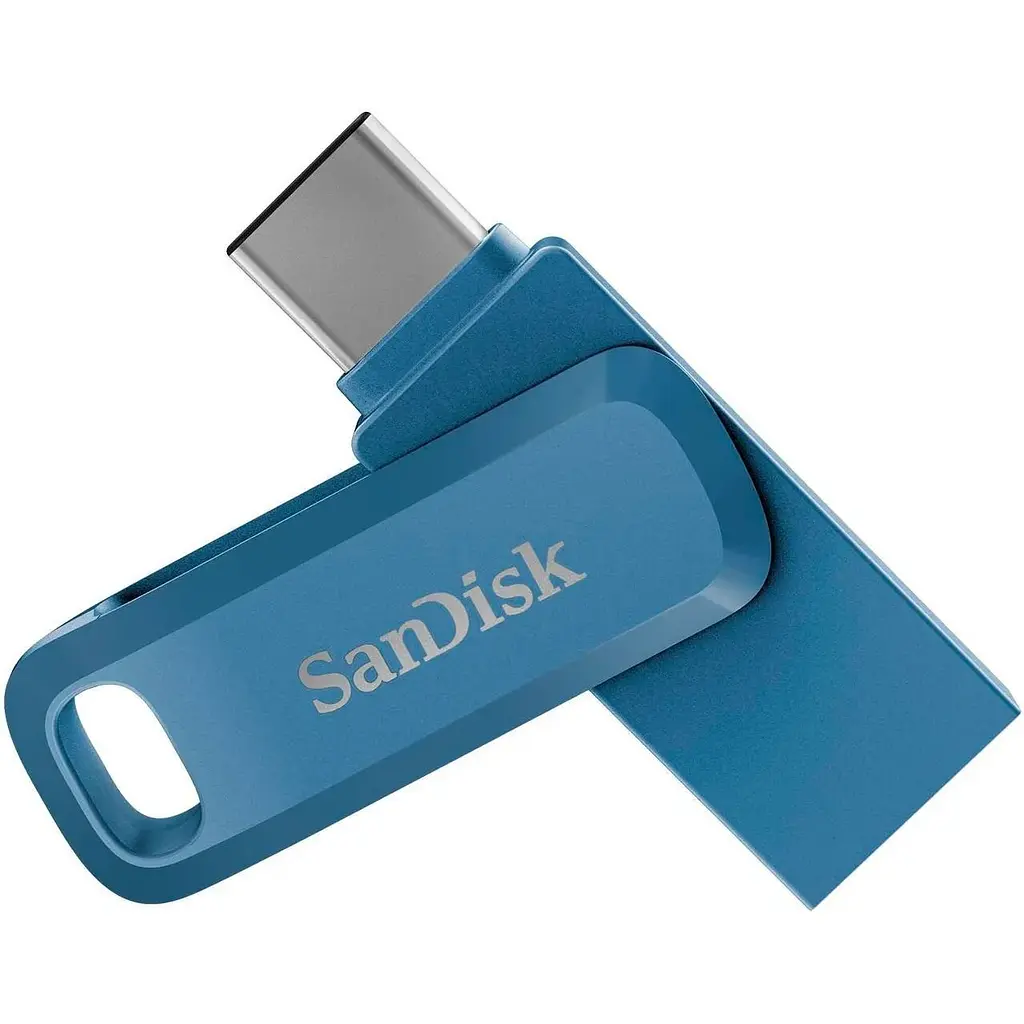 USB флеш-накопитель SanDisk Dual Drive 64GB USB-А + USB-C Navy Blue [SDDDC3-064G-G46NB] [94249] - фото 3