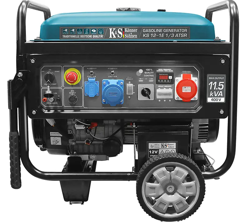 Генератор бензиновий Konner&Sohnen KS 12-1E 1/3 ATSR, 230/400В, 8.2/9.2кВт, АВР (ATS), електростартер, 120кг