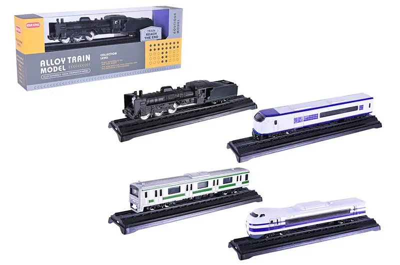 Іграшковий поїзд металевий Alloy Train Model A3201 (1079), 4 кольори, короб. 23.7x9x4.3 см
