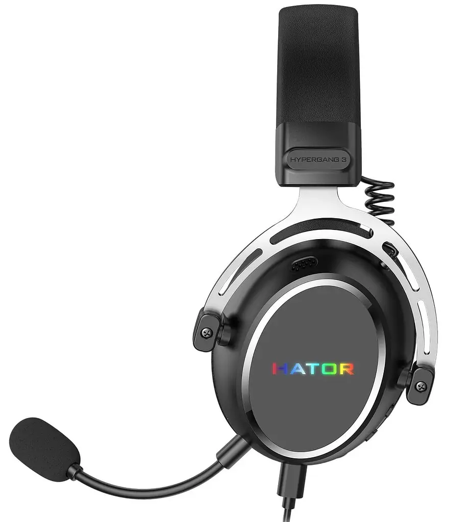 Ігрова гарнітура HATOR Hypergang 3 Hi-Res USB7.1 Black (ESH50) - фото 6