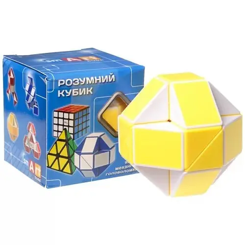 Змійка Рубика біло-жовта Smart Cube SCT405 в коробці - фото 2