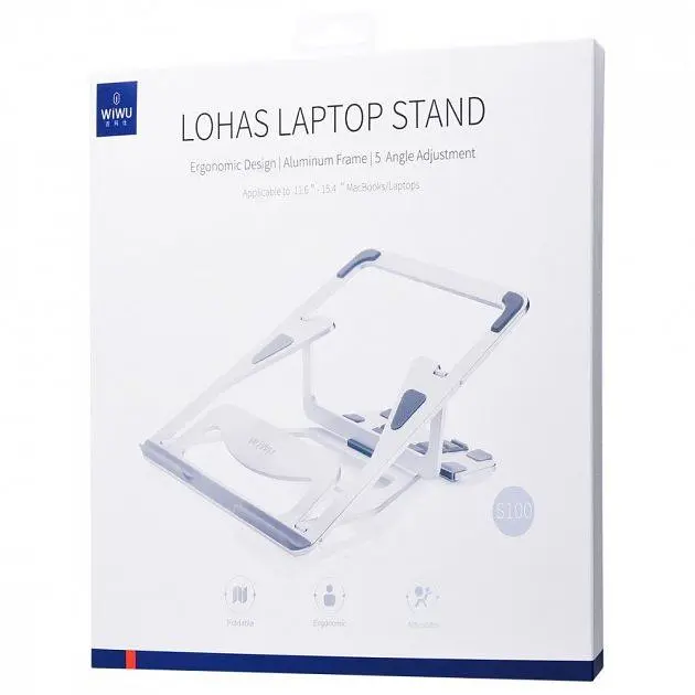 Подставка для ноутбука Wiwu S100 Laptop Stand Silver [47091] - фото 8