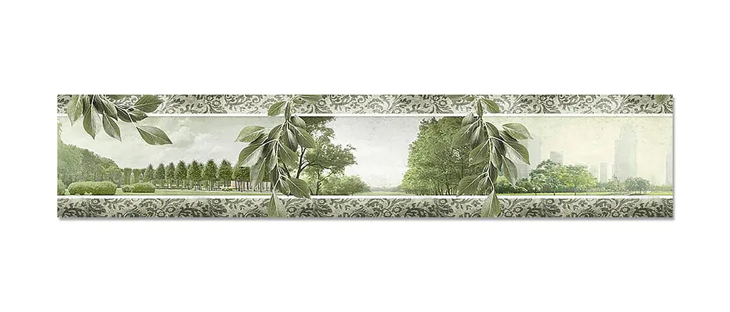 Кухонний фартух Листя вінілова наклейка ПВХ гілки дерева природа Зелений 60х300 см Happy Pocket Z180763 - фото 7