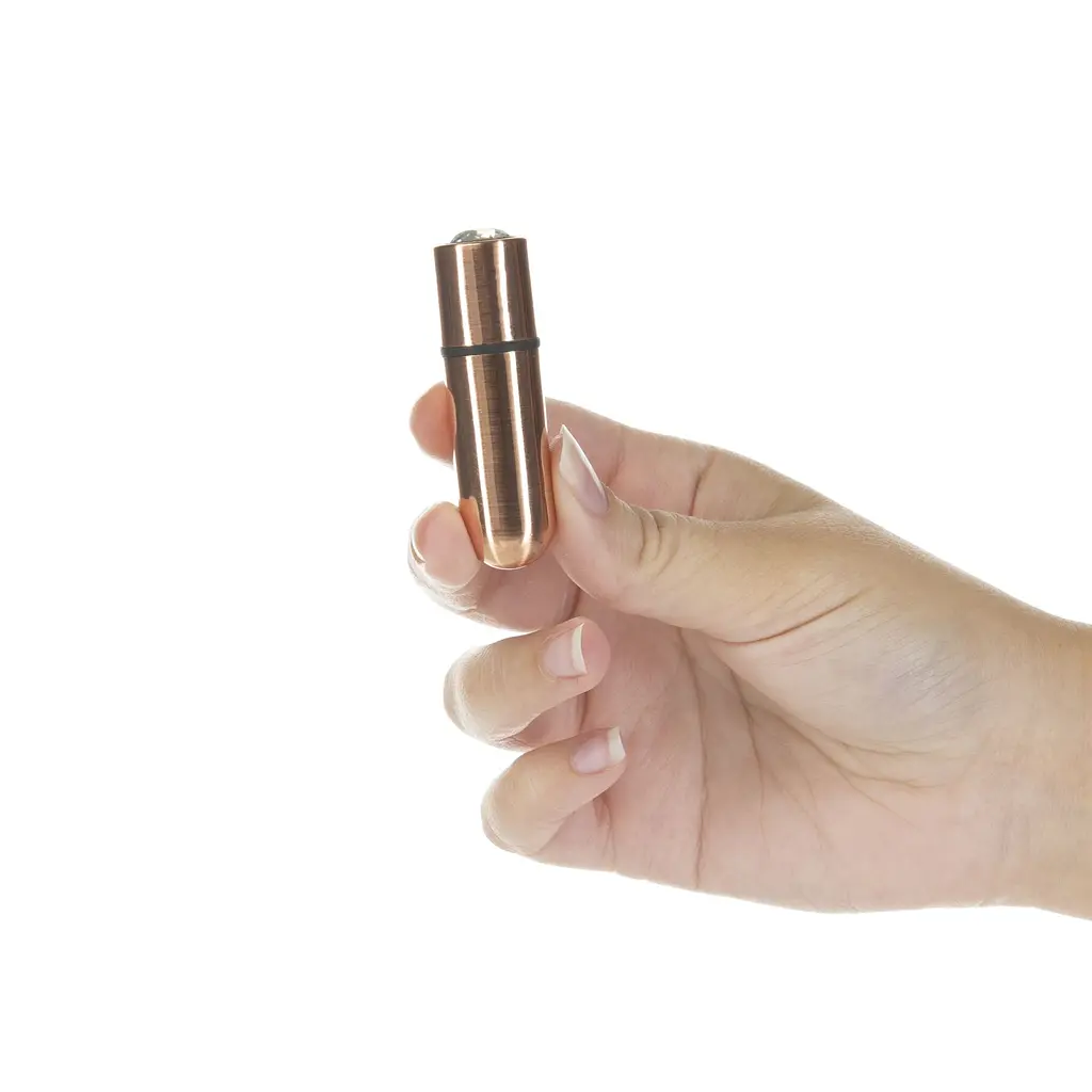 Віброкуля PowerBullet First-Class Bullet 2.5″ з Key Chain Pouch, Rose Gold, 9 режимів вібрації - фото 5