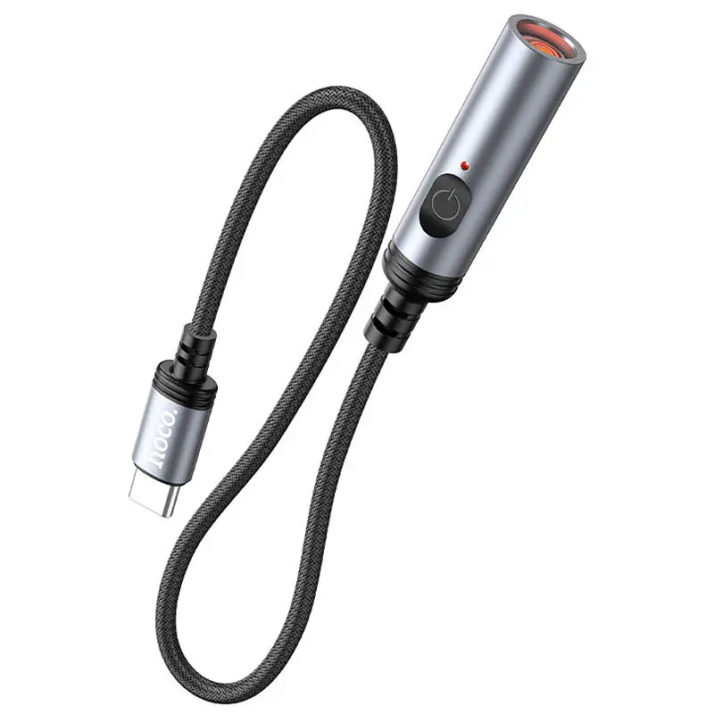 Портативный прикуриватель зажигалка Hoco UA30 Type-C Black - фото 2
