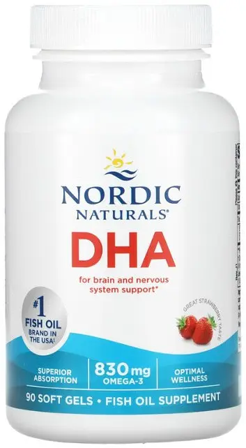 Риб'ячий жир Nordic Naturals DHA 415 мг 90 капсул Полуниця