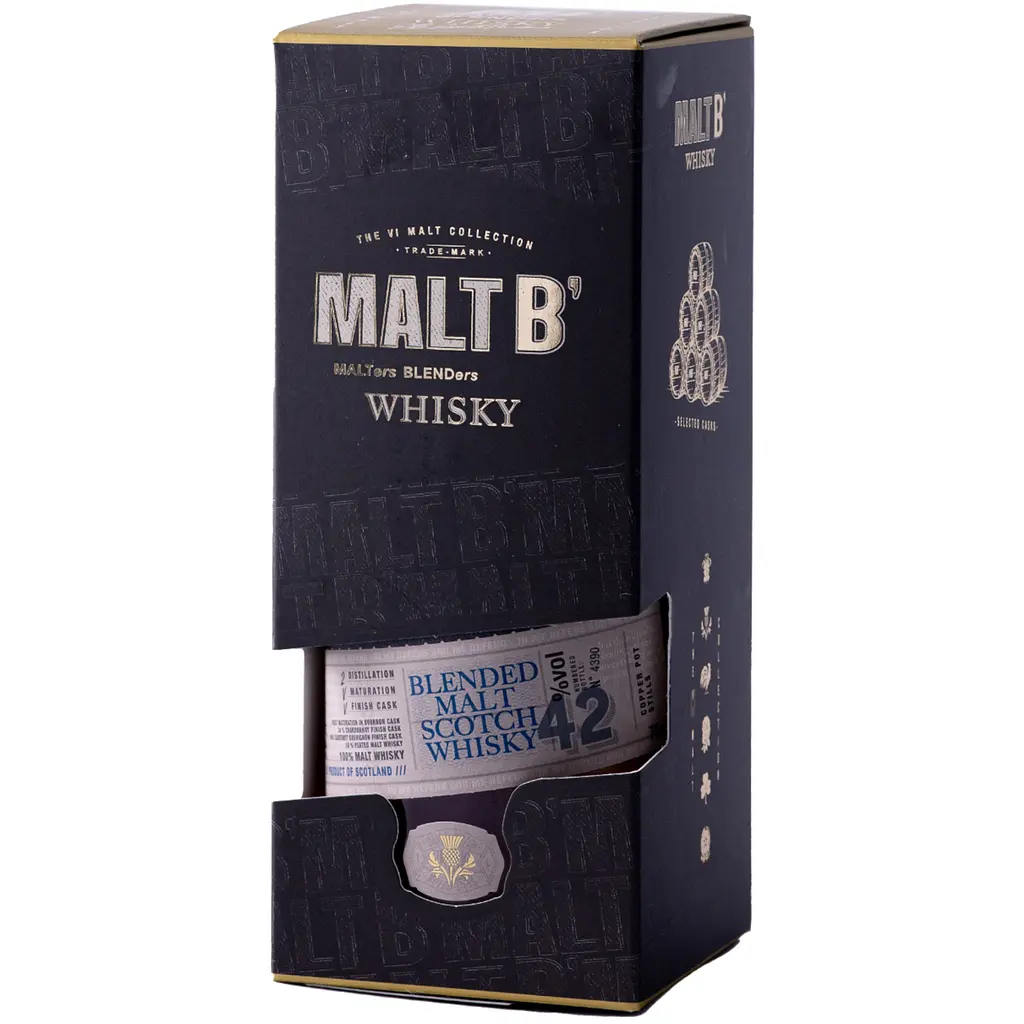 Віскі Malt B Scotch 42% 0.7 л  у подарунковій упаковці (8425027004015) - фото 3