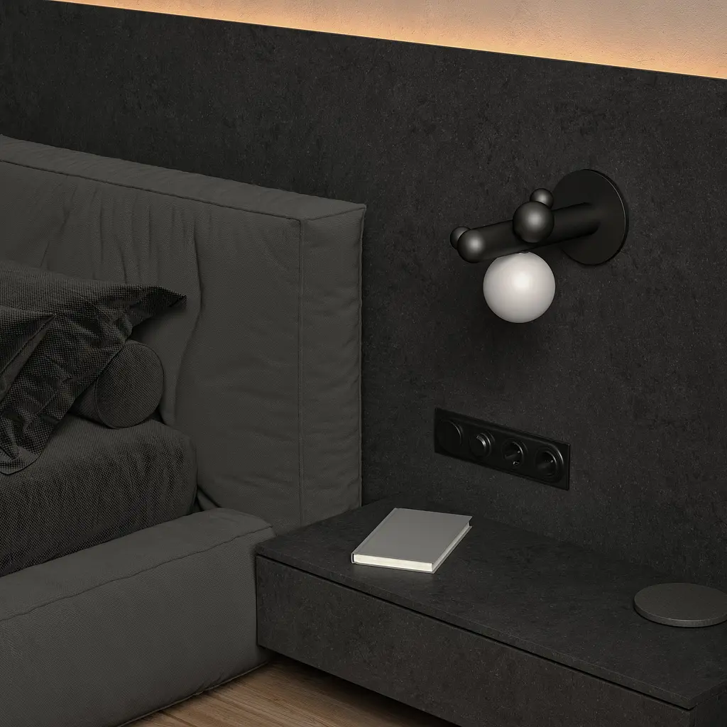 Настенное бра Babich Studio Lunar B Black (RAL 9005) - фото 8
