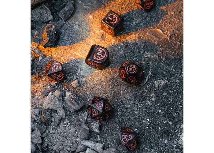 Набір кубиків Dragons Modern Dice Set Obsidian , 7 шт. (RDRA07) - фото 3