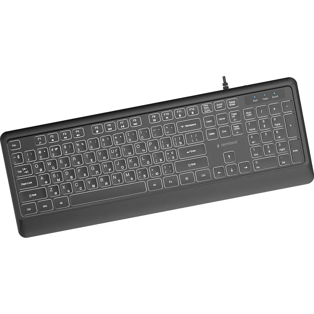 Клавіатура Gembird KB-UML-04-CYRL Black (KB-UML-04-CYRL) - фото 3