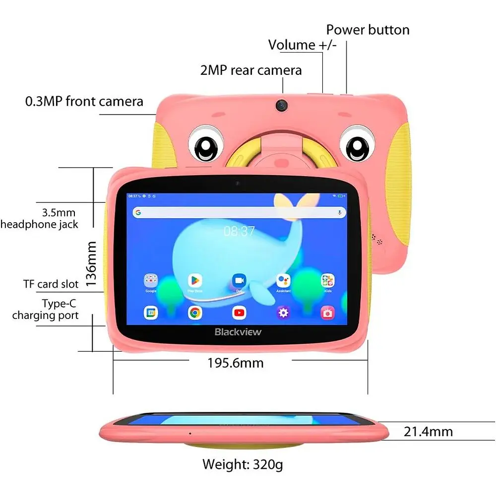 Планшет Blackview Tab 3 Kids 2/32GB Wi-Fi Fairytale Pink Global EU [102066] - фото 7