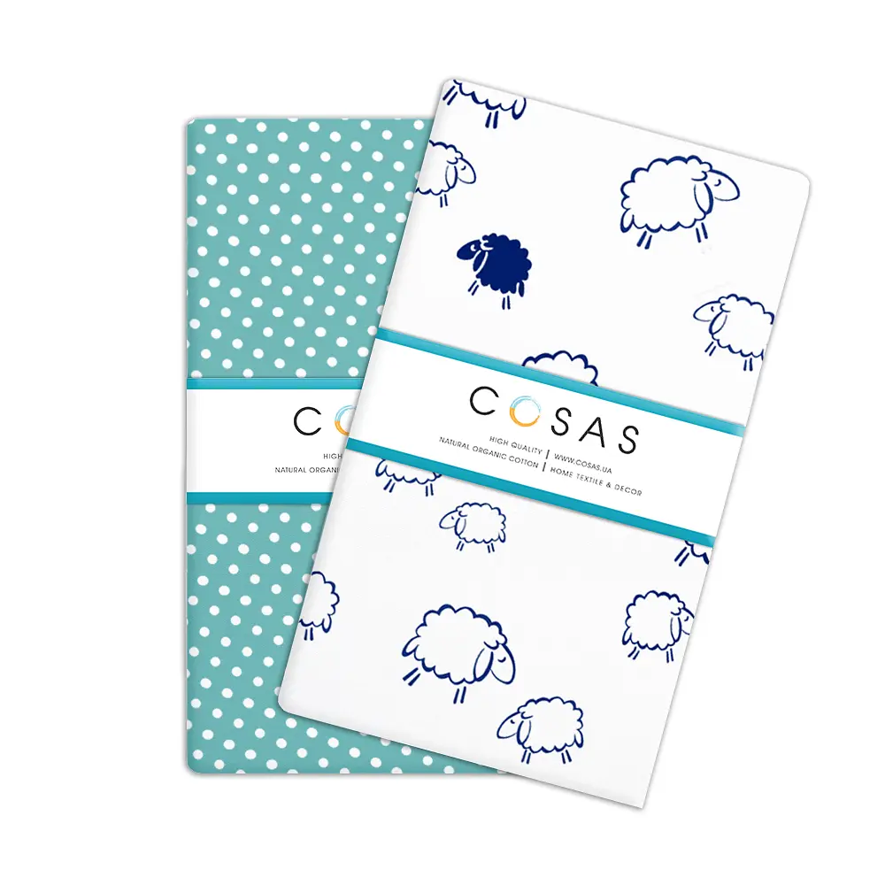 Дитяча постільна білизна в ліжечко SHEEP CS3, м'ята (Овечка_мята_140) - фото 3