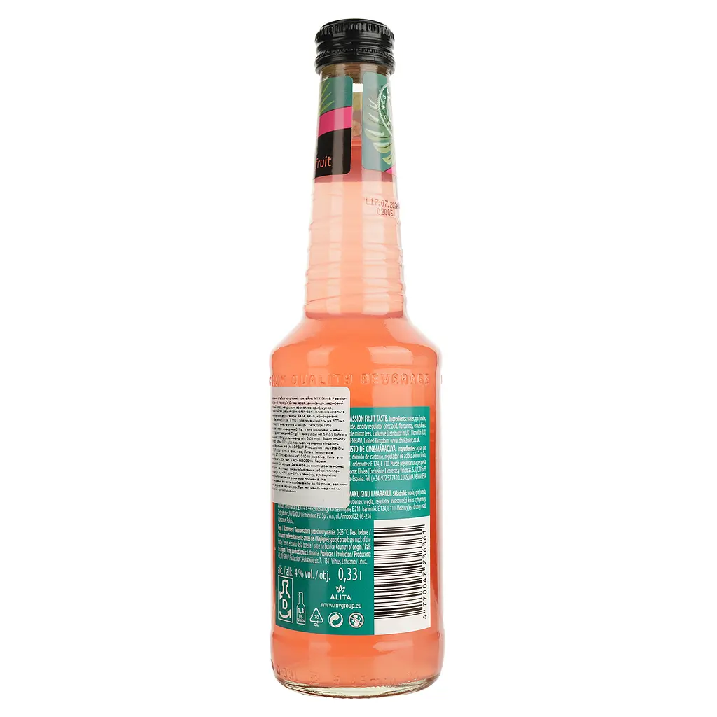 Напій слабоалкогольний MIX Gin&Passion fruit 4% 0.33 л - фото 2