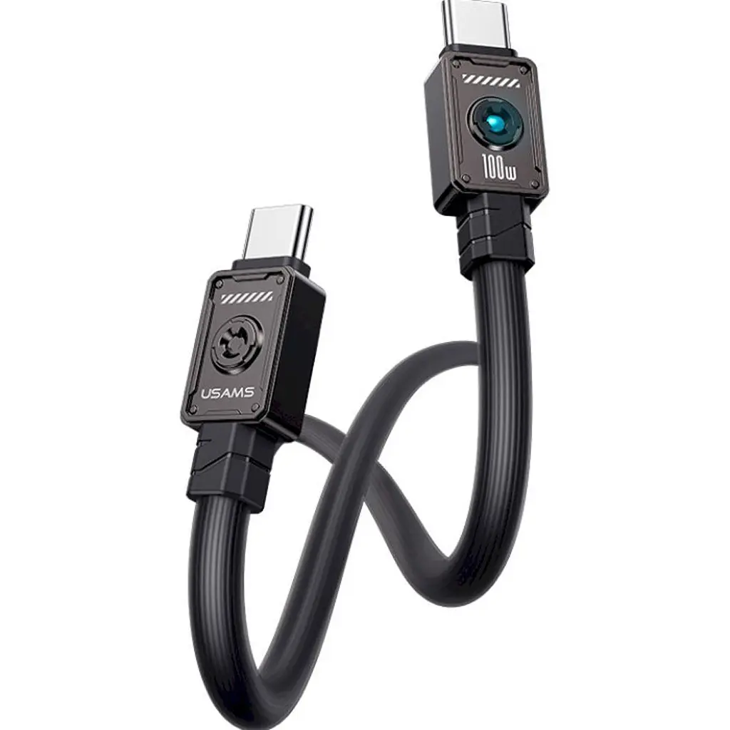 Кабель Usams US-SJ684 USB-C to USB-C 100W 1.2m Black (SJ684USB01) [153992] - фото 2