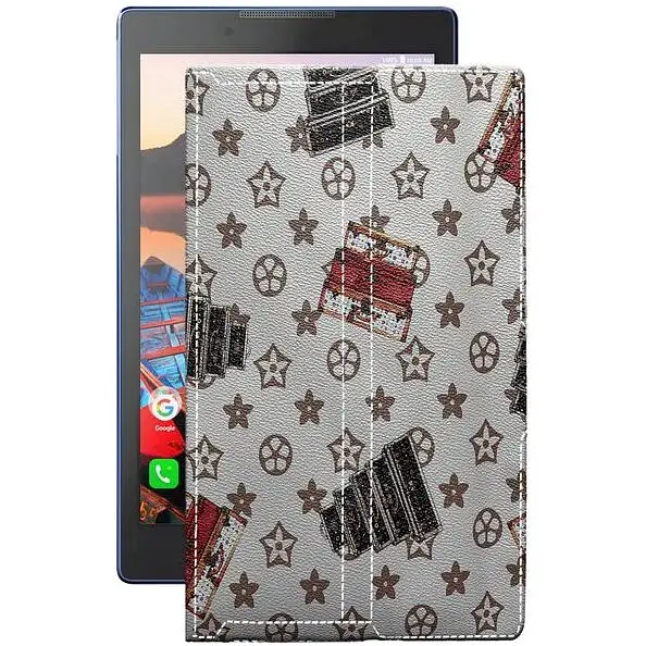 Чехол StatusCASE из экокожи для планшета Lenovo Tab 3 TB3-850f Луи-Витон-белый - фото 1