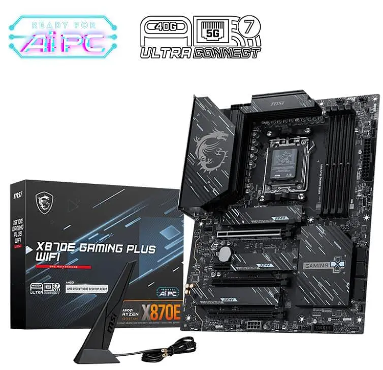 Материнська плата MSI X870E GAMING PLUS WIFI (X870E GAMING PLUS WIFI) (Socket AM5, AMD X870E, ATX) - фото 5