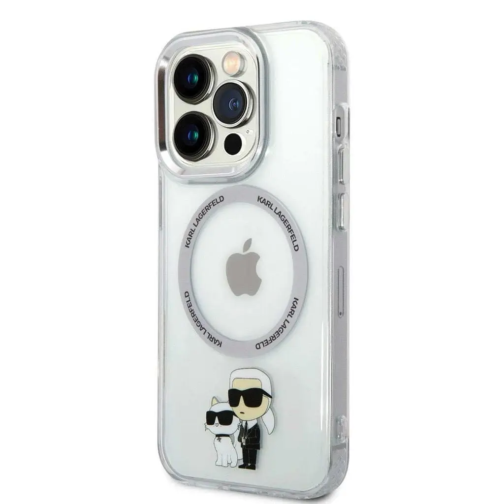 Чехол Karl Lagerfeld IML Karl and Choupette NFT Задняя крышка MagSafe для iPhOne 15 Pro Max Прозрачная (57983116782) - фото 2