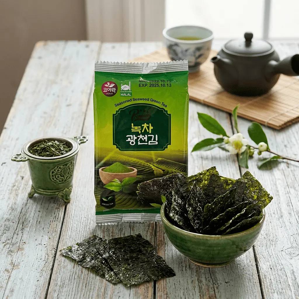 Чіпси Норі Koirak Seaweed Snack Green Tea Flavor 5г - фото 4