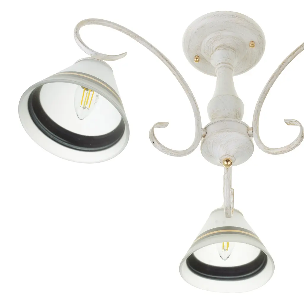 Люстра потолочная Brille E27 60W WH (LK-707S/3) - фото 3