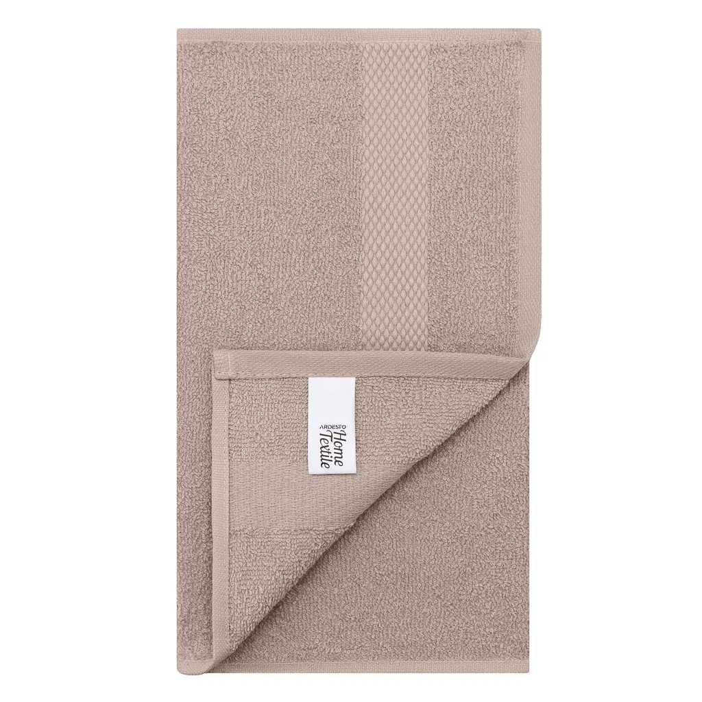 Рушник махровий Ardesto Essence 30х50 см 100% бавовна бежевий (ART2230BE)  - фото 2
