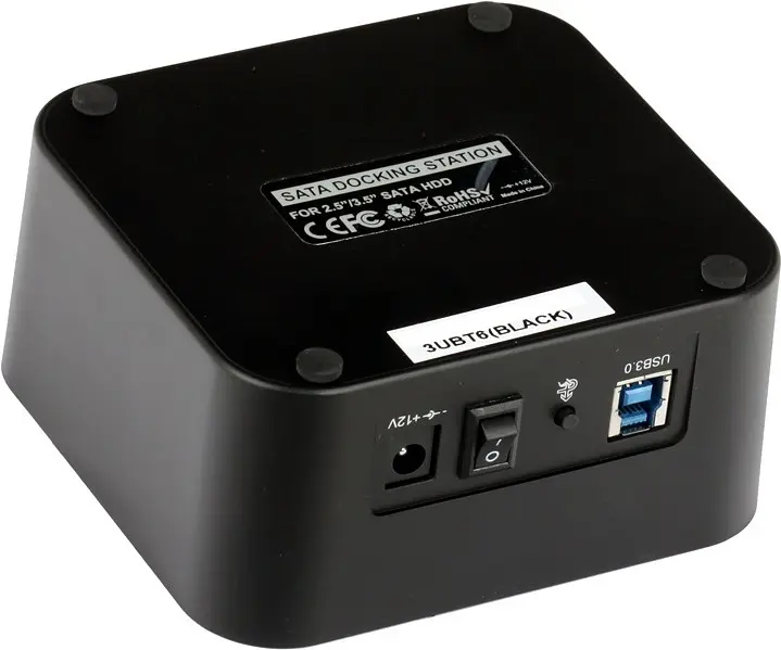 Док-станція AgeStar 3UBT6 для 2xHDD/SSD 2.5"/3.5" SATA USB 3.0 black (3UBT6-6G) - фото 3