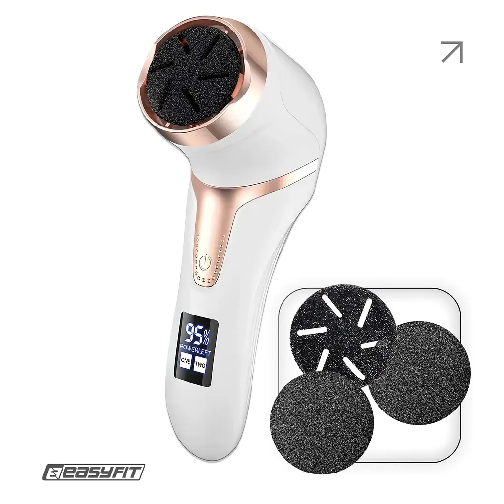 Пилка для п’ят EasyFit V-Pro — вакуумна електрична пемза з LCD-дисплеєм