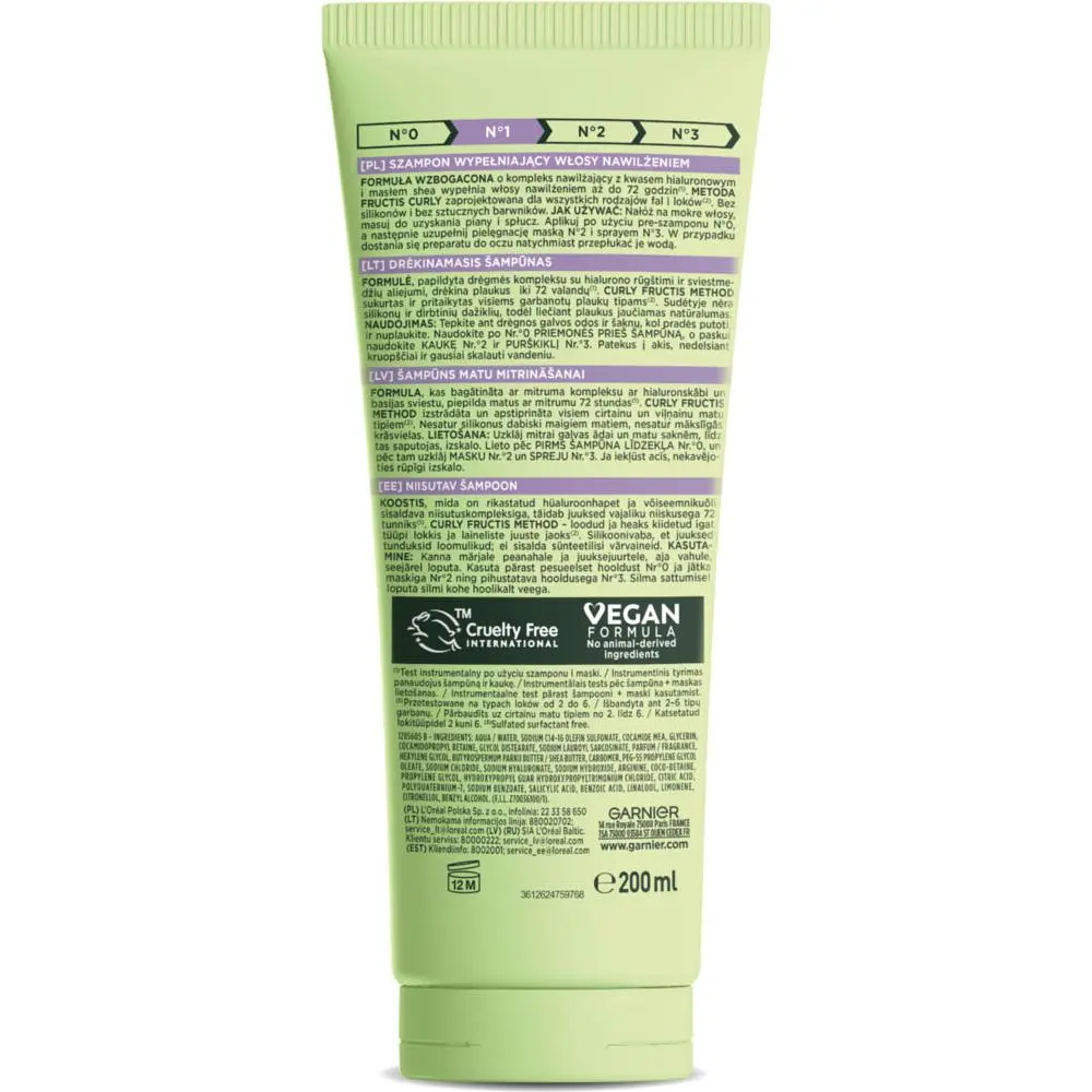 Шампунь Garnier Fructis Hydra Curls для зволоження хвилястого та кучерявого волосся 200 мл - фото 2