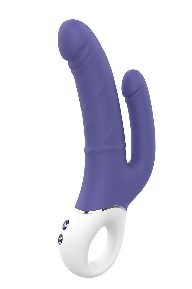 Вибратор Dreamtoys Vibes Of Love Double Pleasure 23.5 см синий - фото 2