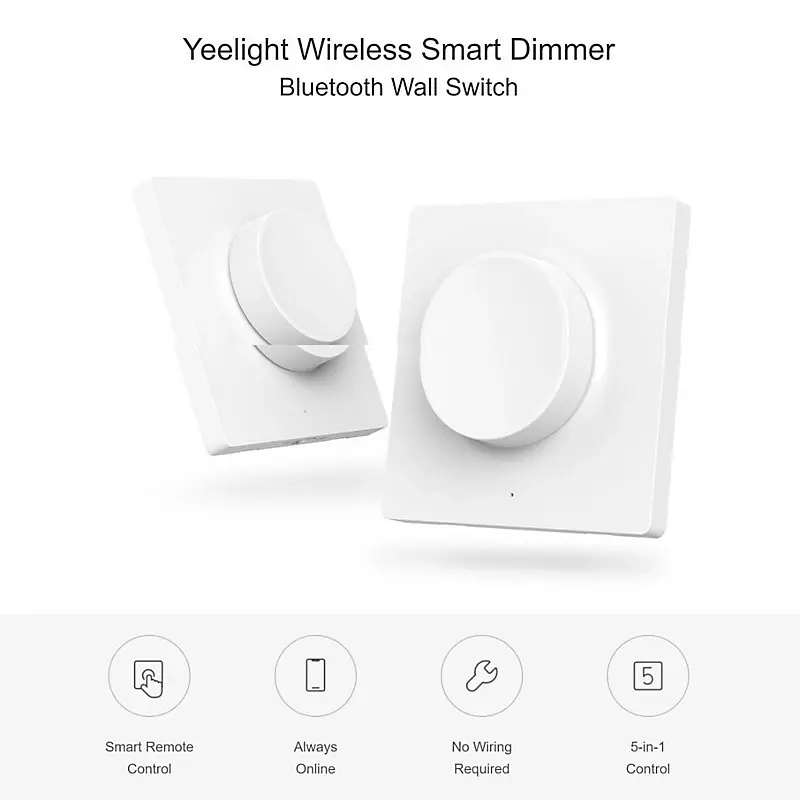 Розумний бездротовий вимикач-димер Yeelight Wall Light Smart Bluetooth (YLKG07YL) - фото 6