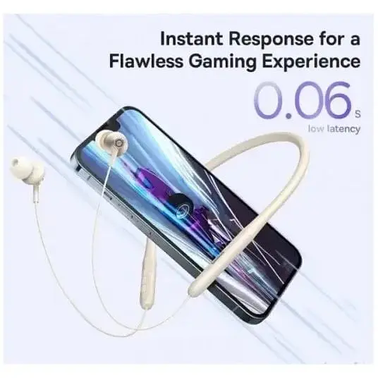 Бездротові навушники Baseus Bowie P1x In-ear Neckband Wireless Earphones бежеві NGPB010002 - фото 3