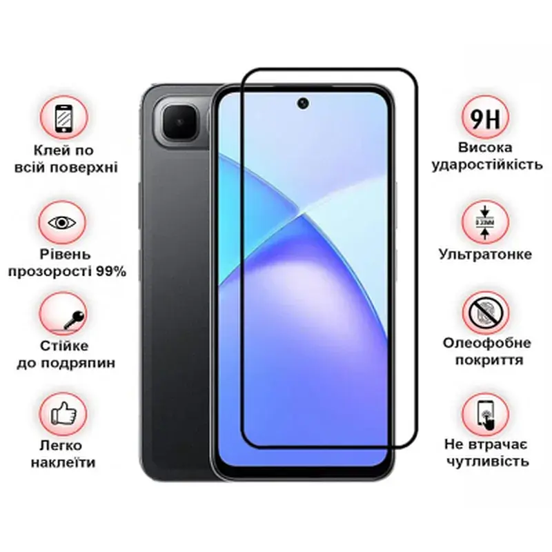 Скло захисне BeCover Infinix Smart 10 Plus (X6725B) Black (713726) - фото 3
