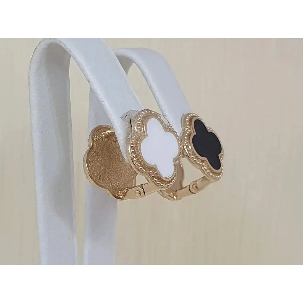 Золоті сережки Імперія золота Конюшина з емаллю. СБ929ЛИ - фото 4