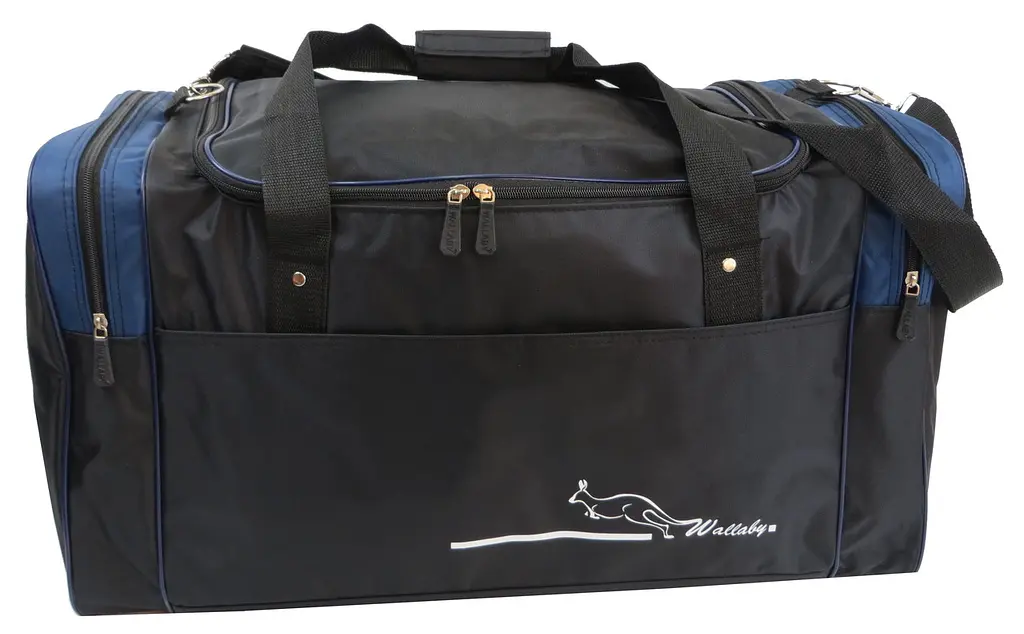 Дорожня сумка Wallaby 437-8 62л Чорна із синім