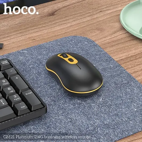 Компьютерная Мышь HOCO GM21 Platinum 2.4G business wireless mouse Черная - фото 3