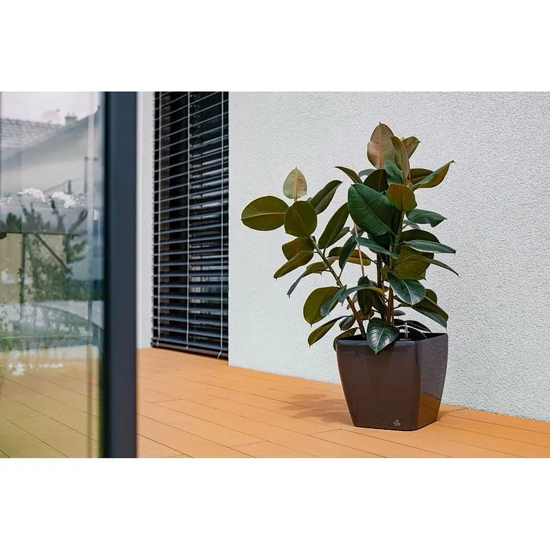 Вазон Plastkon Quadrato Flower Lover із системою автополиву 34x34x32 см глянцевий антрацит - фото 3